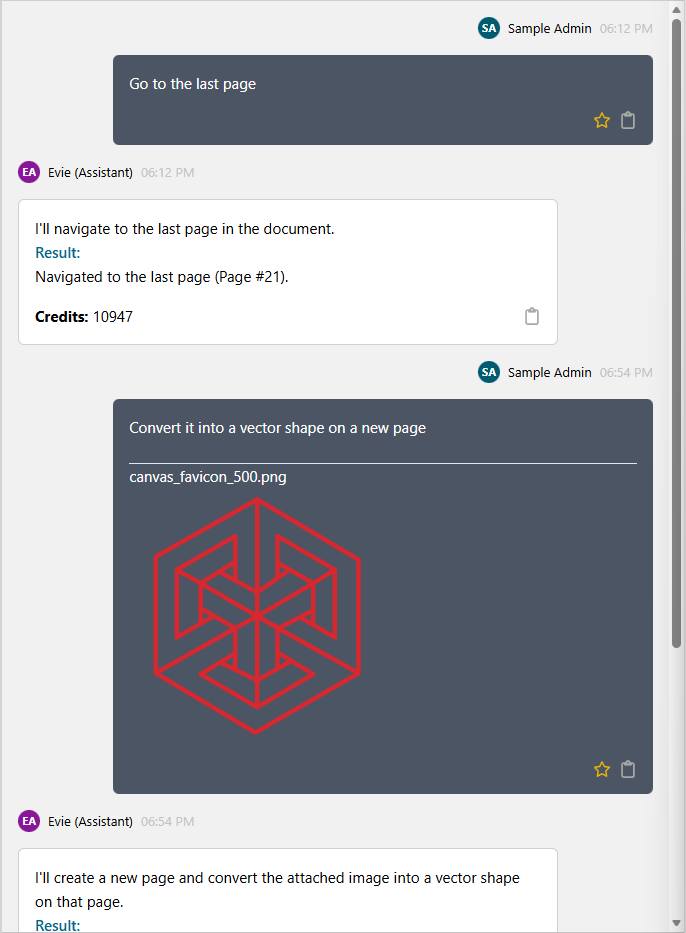 The AI Assistant pane chat thread