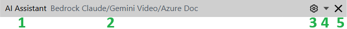 The AI Assistant pane title bar composition