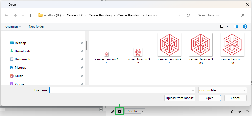 The Add button on the AI Assistant pane shows a browser dialog for uploading files