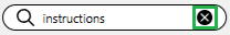 The Clear (X) button in the pane toolbar search field