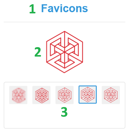 Favicons image gallery gadget