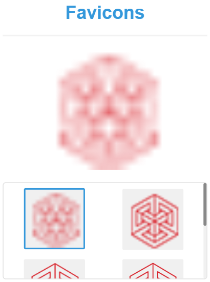 Favicons image gallery gadget