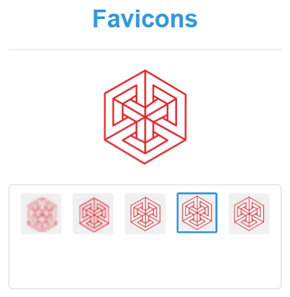 Favicons image gallery gadget