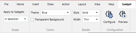 Gadget Ribbon Tab