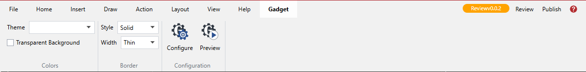 Gadget Ribbon Tab