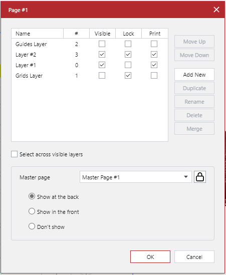Page# Pop-up Dialog