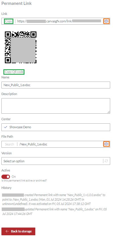 Permanent Link Page Properties