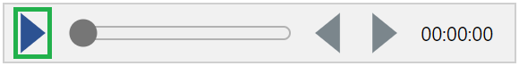 Play Button in the 3D animation player toolbar embedded in the viewer