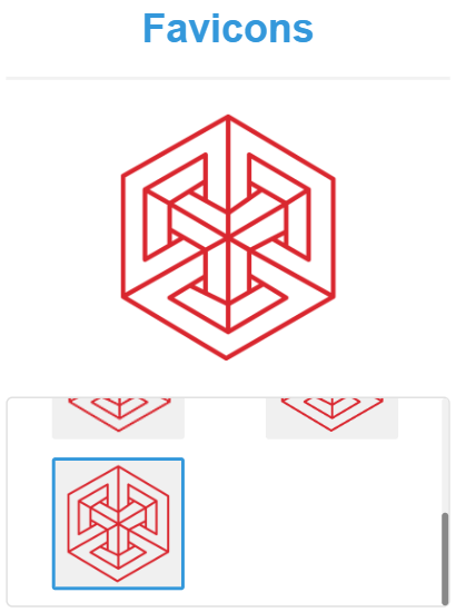 Scrolled Favicons image gallery gadget