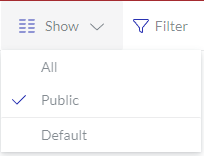 Show Content Toolbar Drop Down List For Centers Page