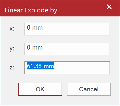 Linear Explode by pop-up dialog box
