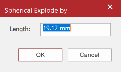Spherical Explode by pop-up dialog box