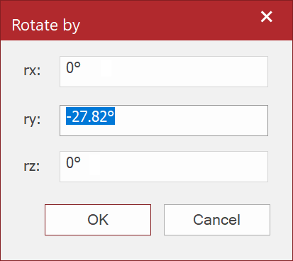Rotate Explode by pop-up dialog box
