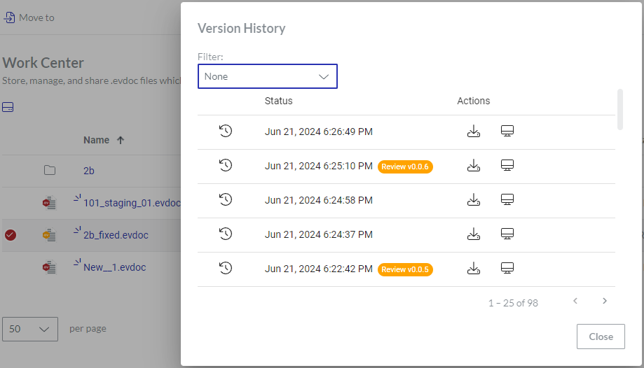 Delete Two Files Pop-up Dialog