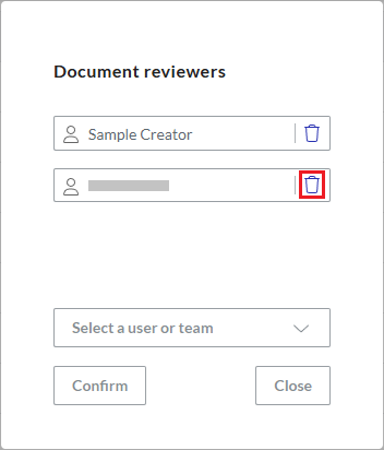Bin Button in the Reviewer Field