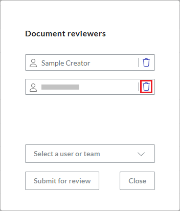 Bin Button in the Reviewer Field