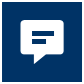 A blue comment thread icon for a resolved comment thread
