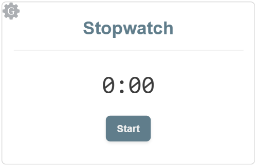 Blue gray stopwatch gadget