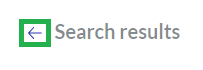 Blue Left-heading Arrow Before Search results Page Title