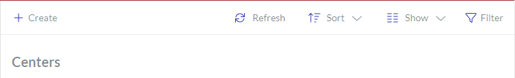 Content Toolbar For Centers Page