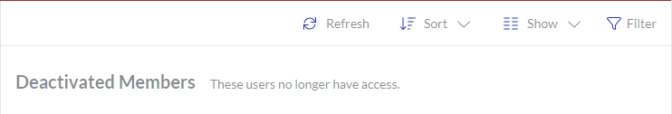 Content Toolbar For Deactivated Members Page