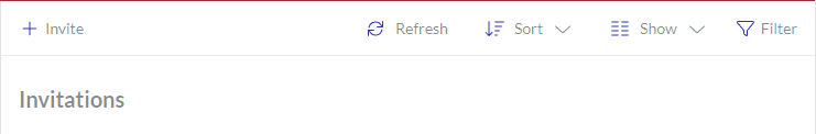 Content Toolbar For Invitations Page