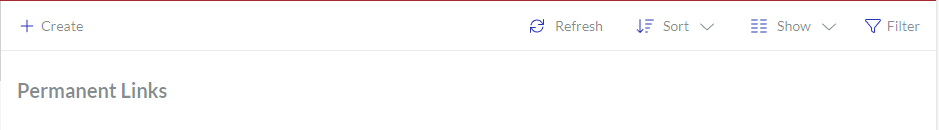 Content Toolbar For Permanent Links Page
