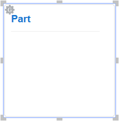 A data capture gadget with the Part title and no fields