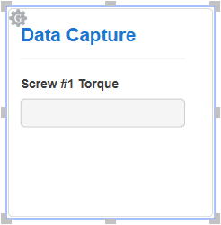 A data capture gadget with the default title