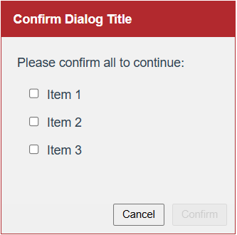 The default confirmation dialog with checkboxes
