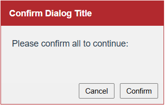 The default confirmation dialog