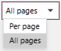 The drop-down list on the Comments pane toolbar