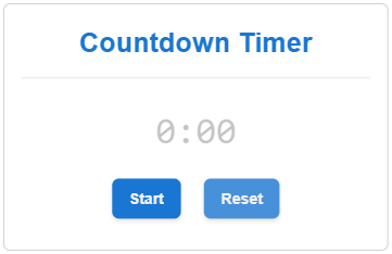 An expired countdown timer gadget