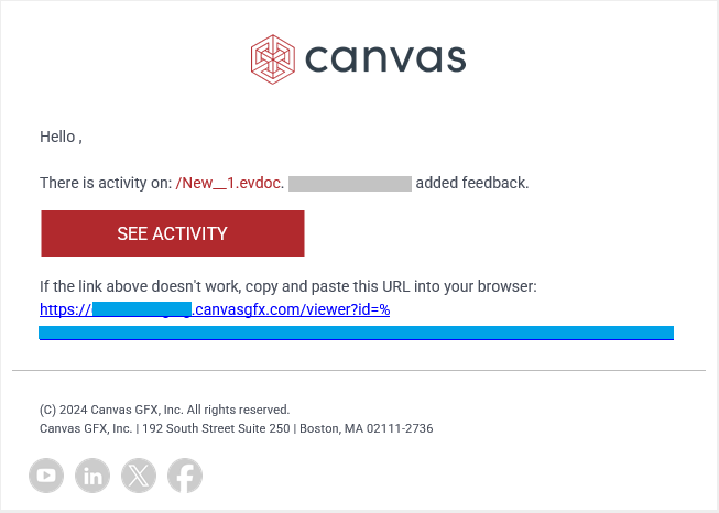 Feedback Notification Email