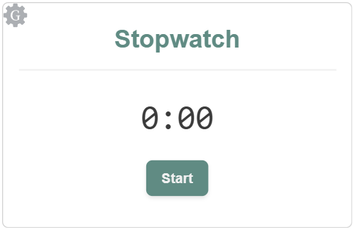 Green gray stopwatch gadget