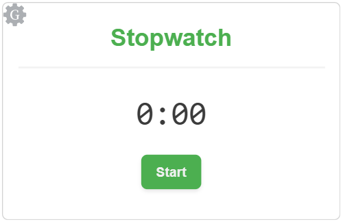 Green stopwatch gadget