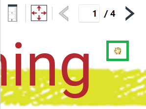 Hand Cursor on the Viewer's Canvas