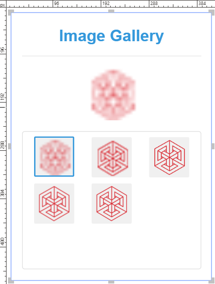 An image-gallery gadget with the 60x60 thumbnails size