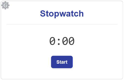 Indigo stopwatch gadget