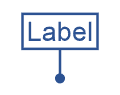 Label icon in the Type column of the Assembly Tree pane grid of the 3D Viewer