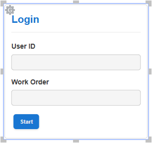 A login gadget with the Serial label of the Submit button