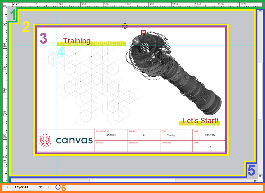 Main Working Area Composition