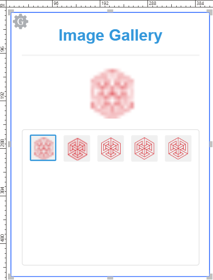 A new image gallery gadget displaying the uploaded images