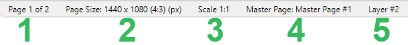 Page Status Controls on the Status Bar