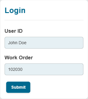 A populated login gadget in the Canvas Envision Viewer