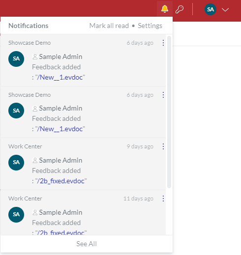 Empty Portal Notifications Menu with Unread Notifications