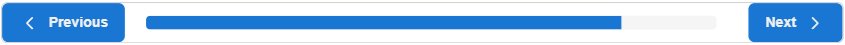 A progress bar gadget with the Previous and Next buttons but without the page indicator label in the Canvas Envision Viewer