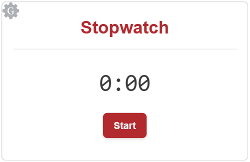 Red stopwatch gadget