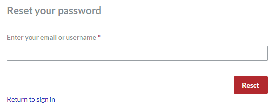 Reset Your Password