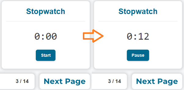 Running stopwatch gadget